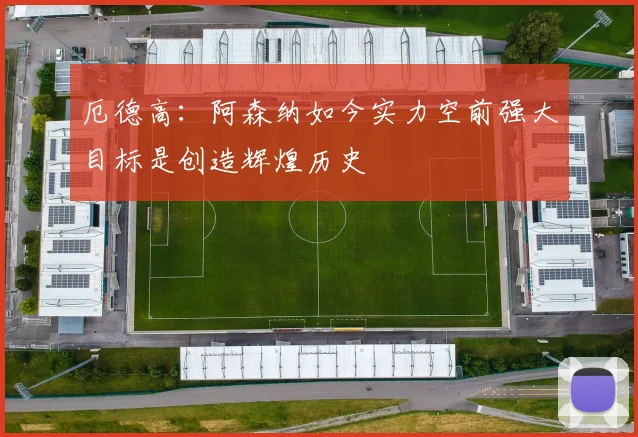 厄德高：阿森纳如今实力空前强大目标是创造辉煌历史